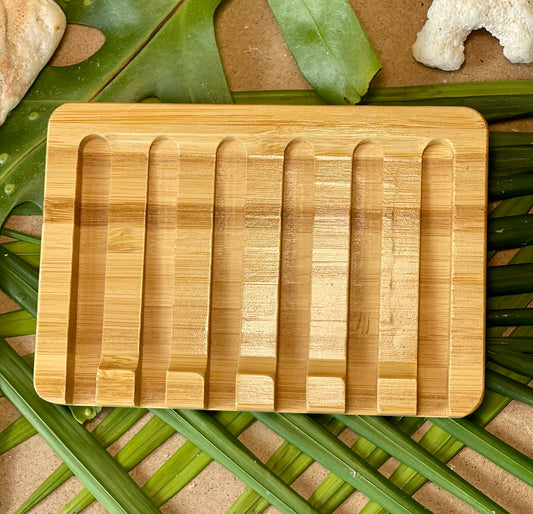 Self-Draining Bamboo Soap Dish