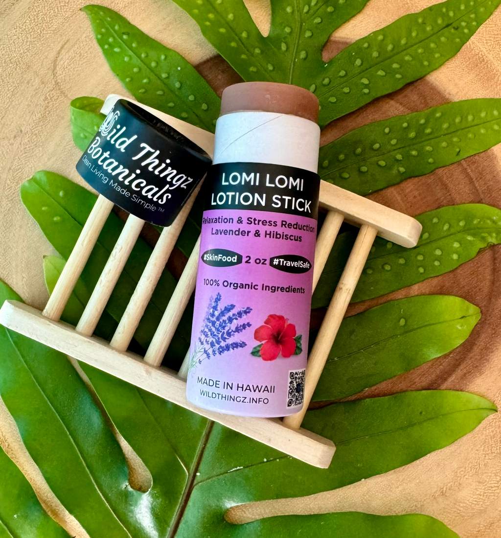 Wild Thingz Botanicals Lomi Lomi Solid Lotion Stick All Natural Organic