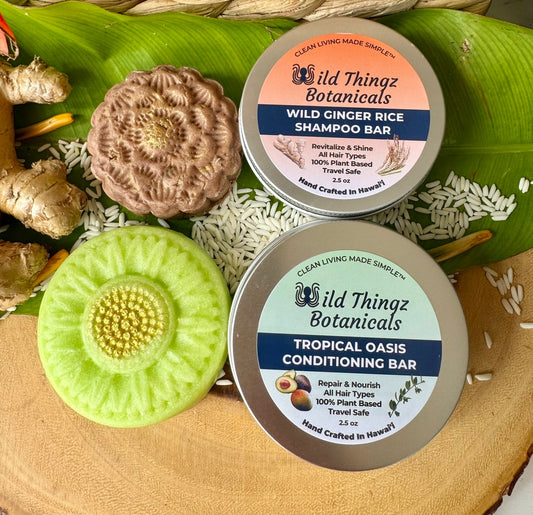 Wild Ginger Rice Shampoo & Tropical Oasis Conditioning Bars